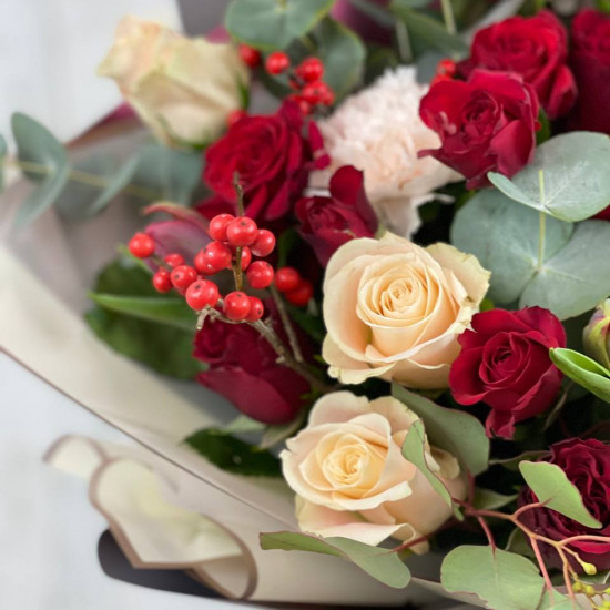 Dance with Me Bouquet with Red Roses