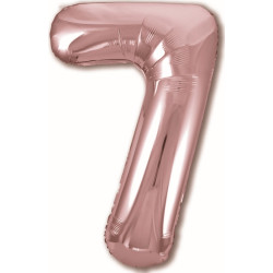 BALONA CIPARS “7”, ROSE GOLD,86CM
