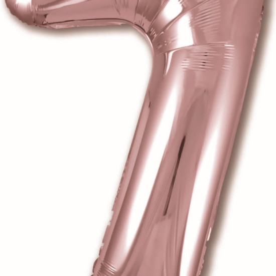 BALONA CIPARS “7”, ROSE GOLD,86CM