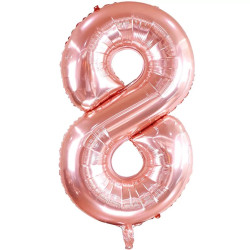 BALONA CIPARS “8”, ROSE GOLD,86CM