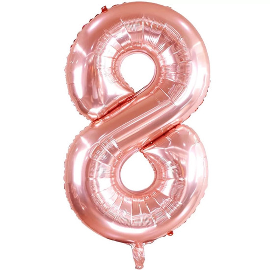 BALONA CIPARS “8”, ROSE GOLD,86CM